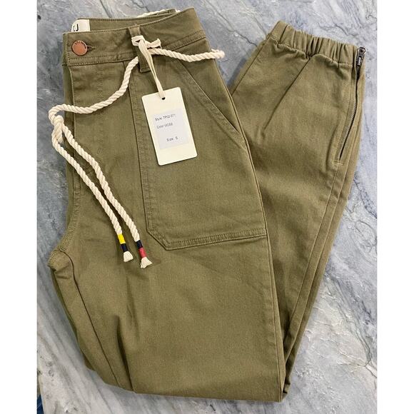 L.T.J.  Zip Cuff Utility Pants - Moss small - Picture 3 of 9